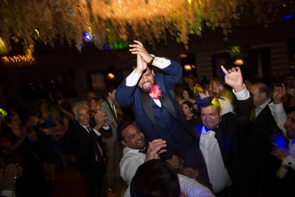 groom and friends dancing with wedding dj sydney
